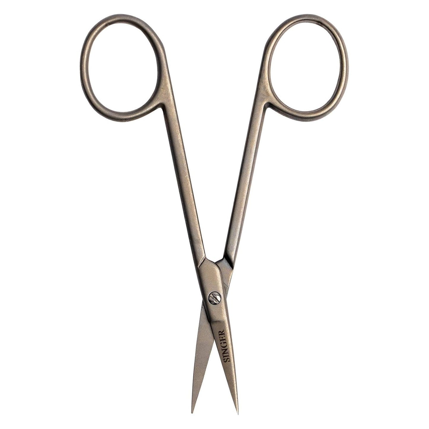 SINGER 4" In Embroidery Scissors w/ Curved Tip for Sewing - Titanium Coated