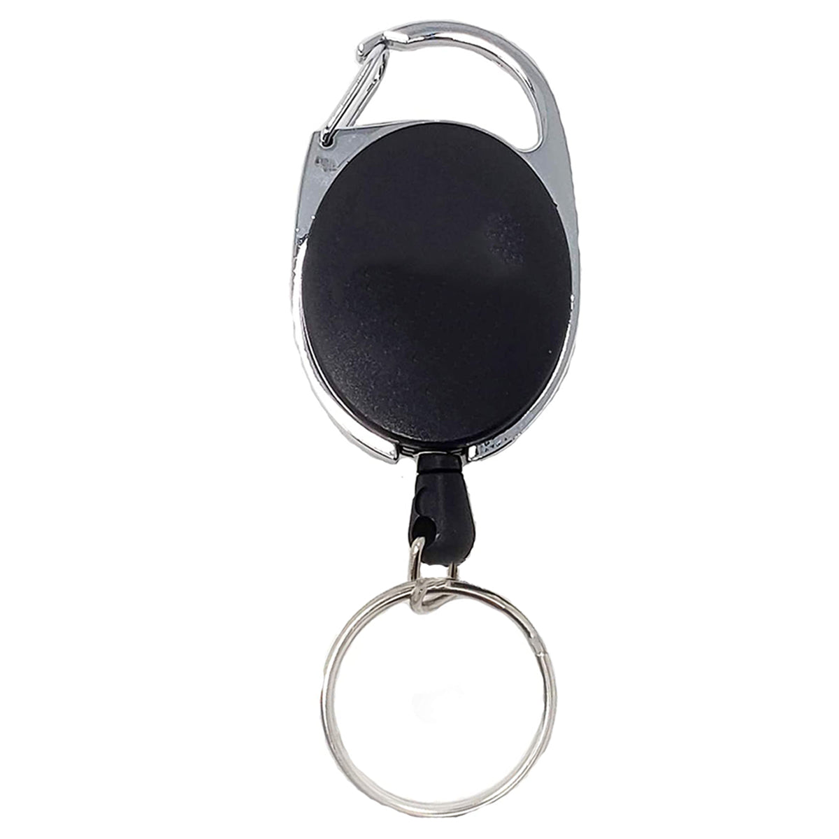Retractable Carabiner with Belt Clip – Keychain, ID Holder