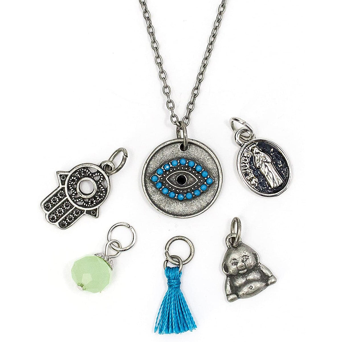 Laura Janelle Encharming 18” Necklace with 4 Mix & Match Charms