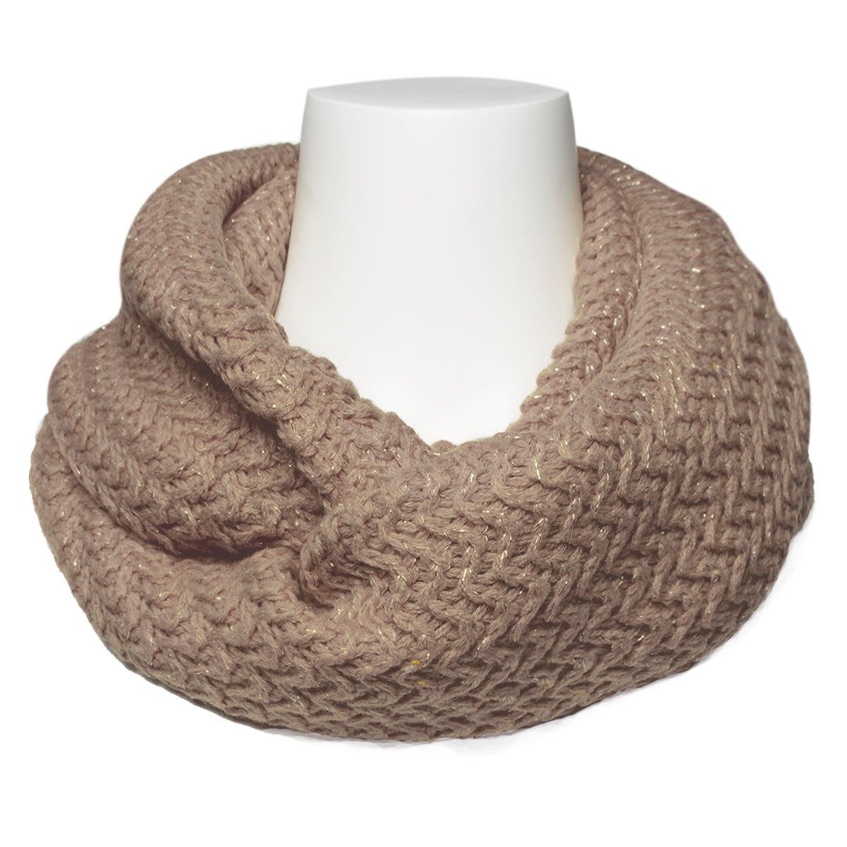 Loop Infinity Scarf With Metallic Knit by The Royal Standard