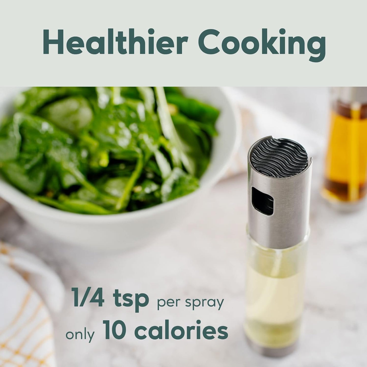 2pk Glass Oil Sprayers, Refillable –With Funnel and Cleaning Brush