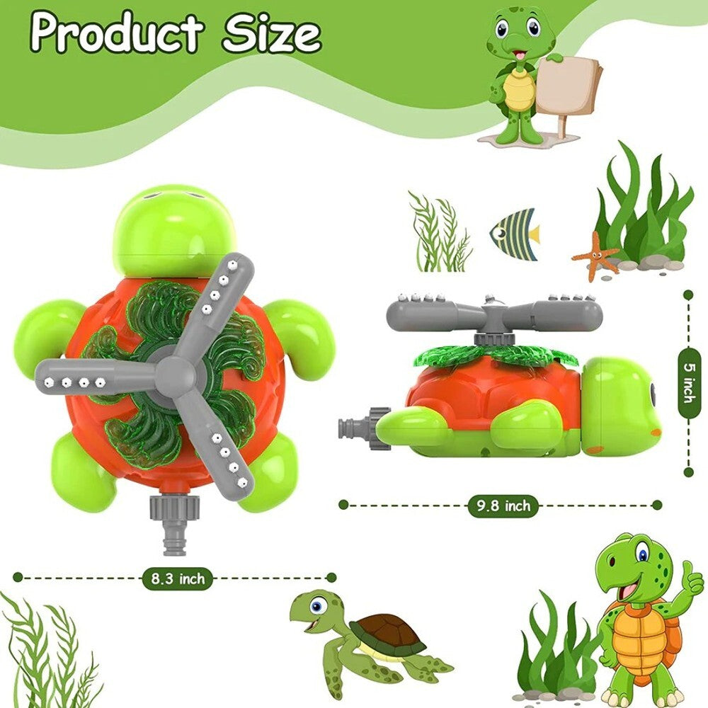Turtle Sprinkler Toy for Kids – Outdoor Water Toy with Spinning Spray