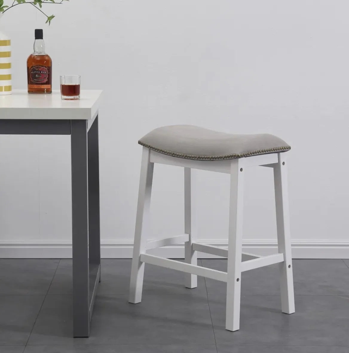 Solid Wood Counter Stool – Choose from 3 colors! SHIPS FREE!