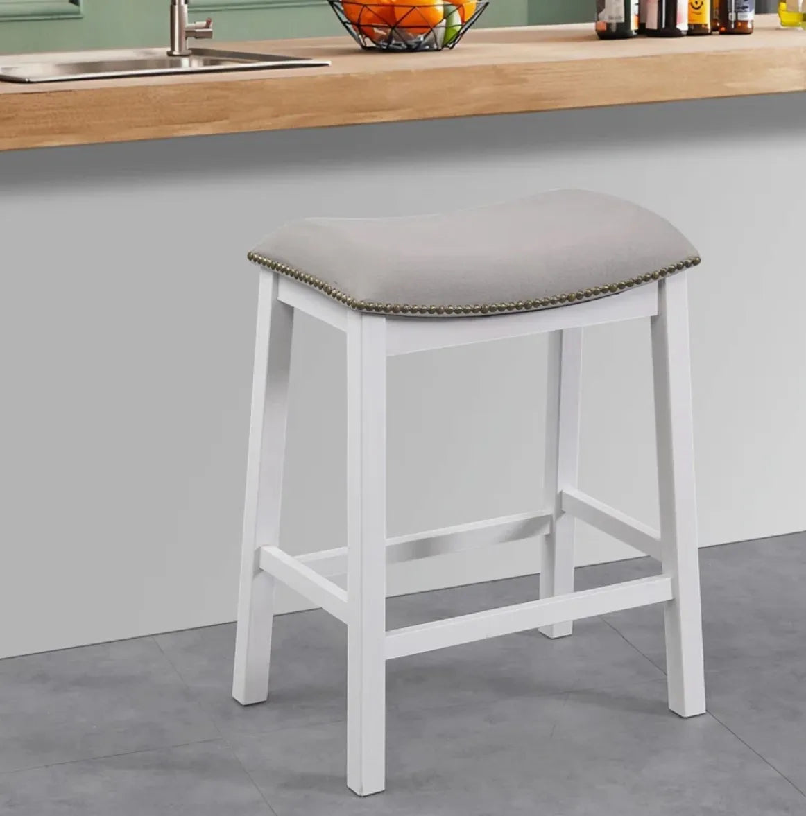 Solid Wood Counter Stool – Choose from 3 colors! SHIPS FREE!