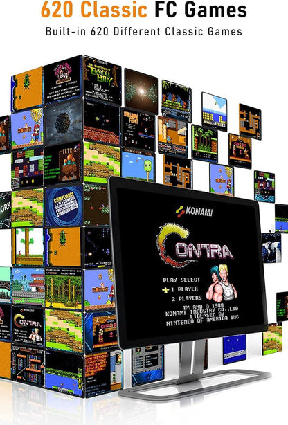 Retro Mini Classic NES Game Console  with Built-in 620 Classic Edition Games + Bonus HDMI Adapter