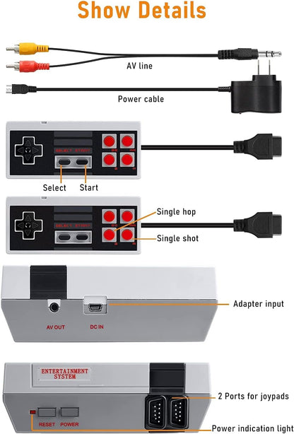 Retro Mini Classic NES Game Console  with Built-in 620 Classic Edition Games + Bonus HDMI Adapter