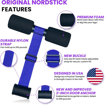 NordStick Nordic Hamstring Curl Strap - Sapphire Blue