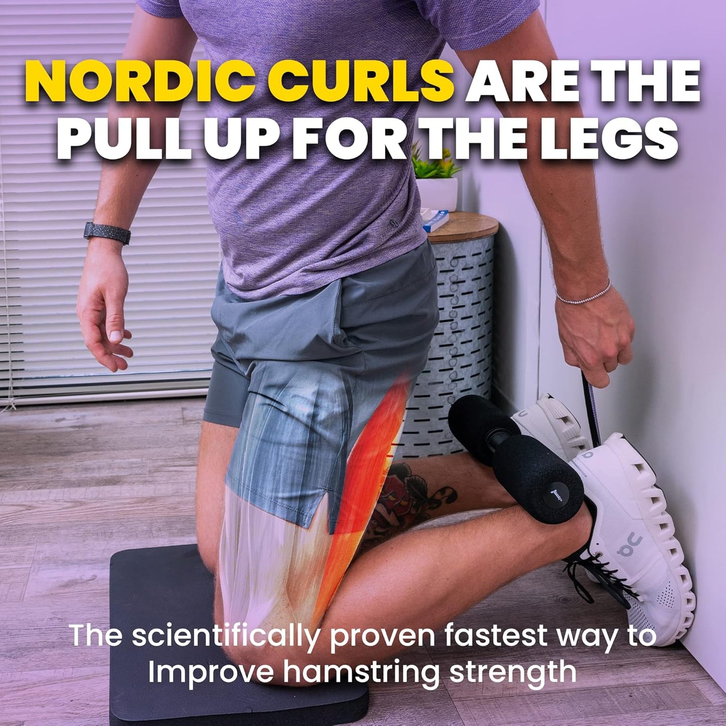 NordStick Nordic Hamstring Curl Strap - Sapphire Blue