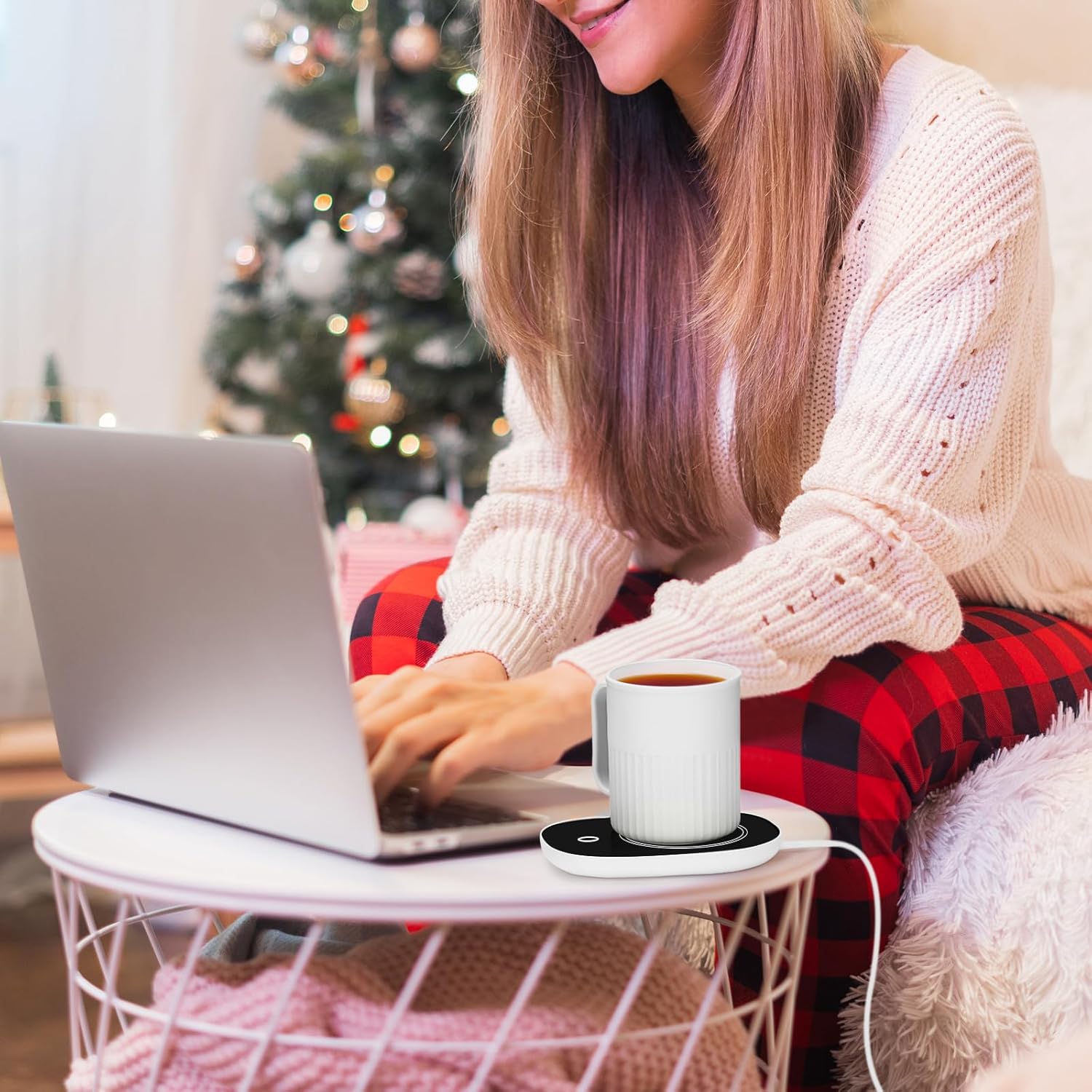 Smart Coffee Warmer for Desk with Auto Shut Off – Electric Cup Heater for Office & Home