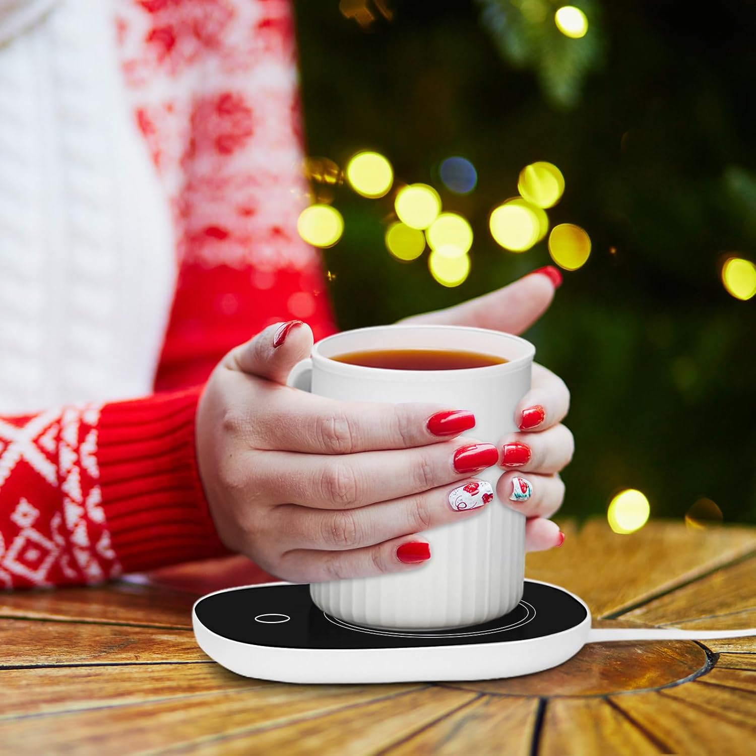 Smart Coffee Warmer for Desk with Auto Shut Off – Electric Cup Heater for Office & Home