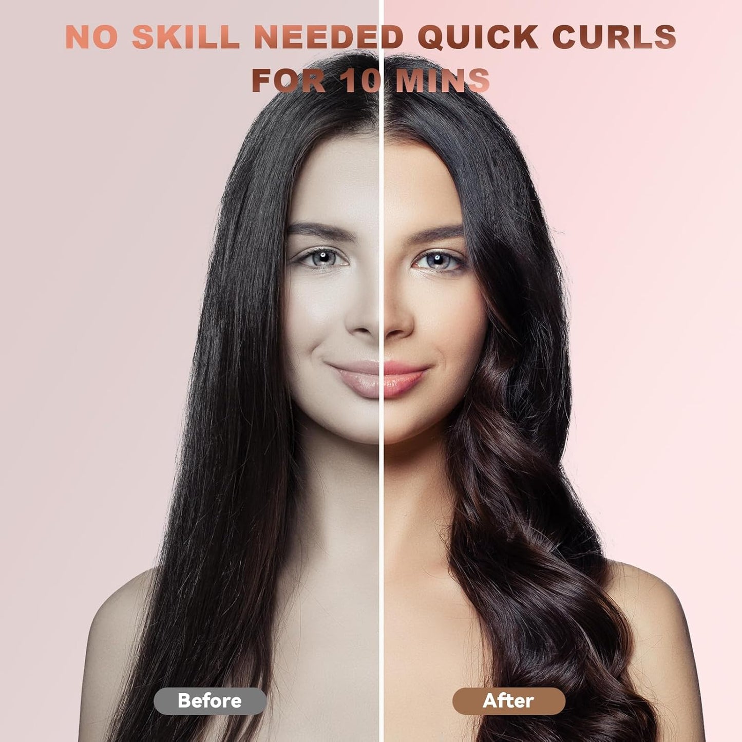 Automatic Hair Curler – One-Touch Rotating Curling Iron with 5 Temperature Settings