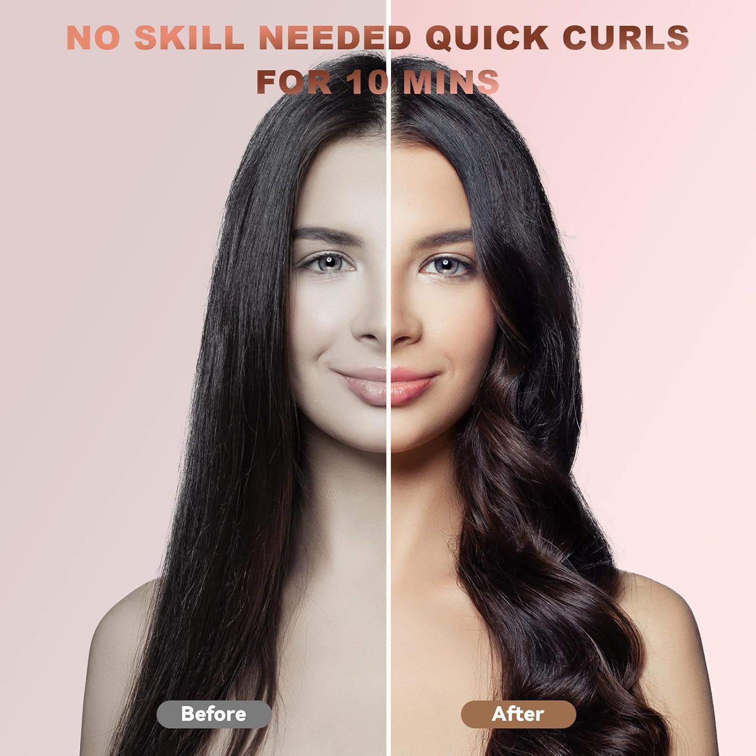 Automatic Hair Curler – One-Touch Rotating Curling Iron with 5 Temperature Settings