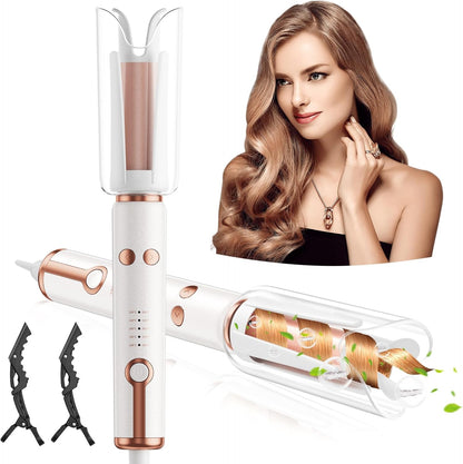 Automatic Hair Curler – One-Touch Rotating Curling Iron with 5 Temperature Settings