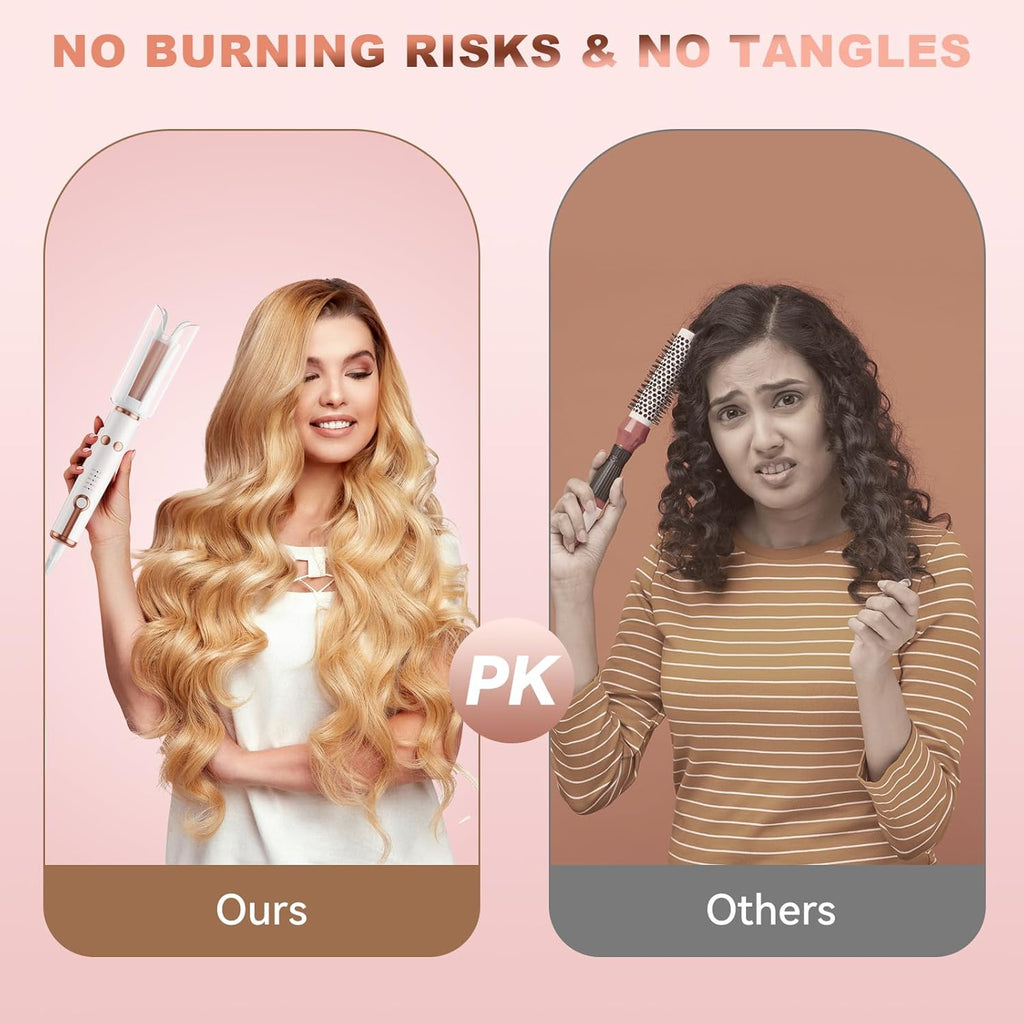 Automatic Hair Curler – One-Touch Rotating Curling Iron with 5 Temperature Settings