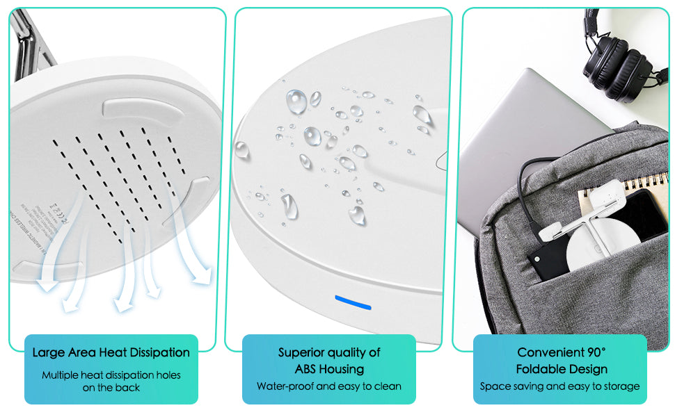 3-in-1 Magnetic Wireless Charger Stand – Fast Charging Station for iPhone, Apple Watch & AirPods (White)