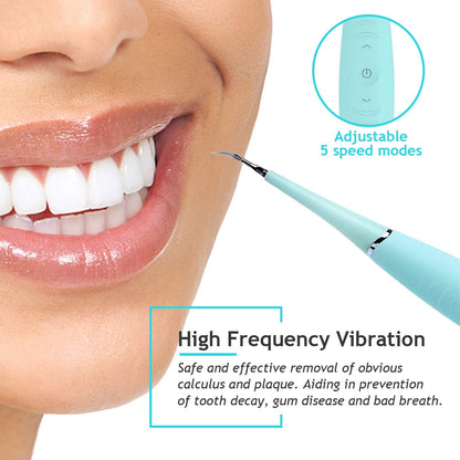 Dental Calculus Remover with USB Charging & Mirror – 5-Speed Tartar & Plaque Cleaner