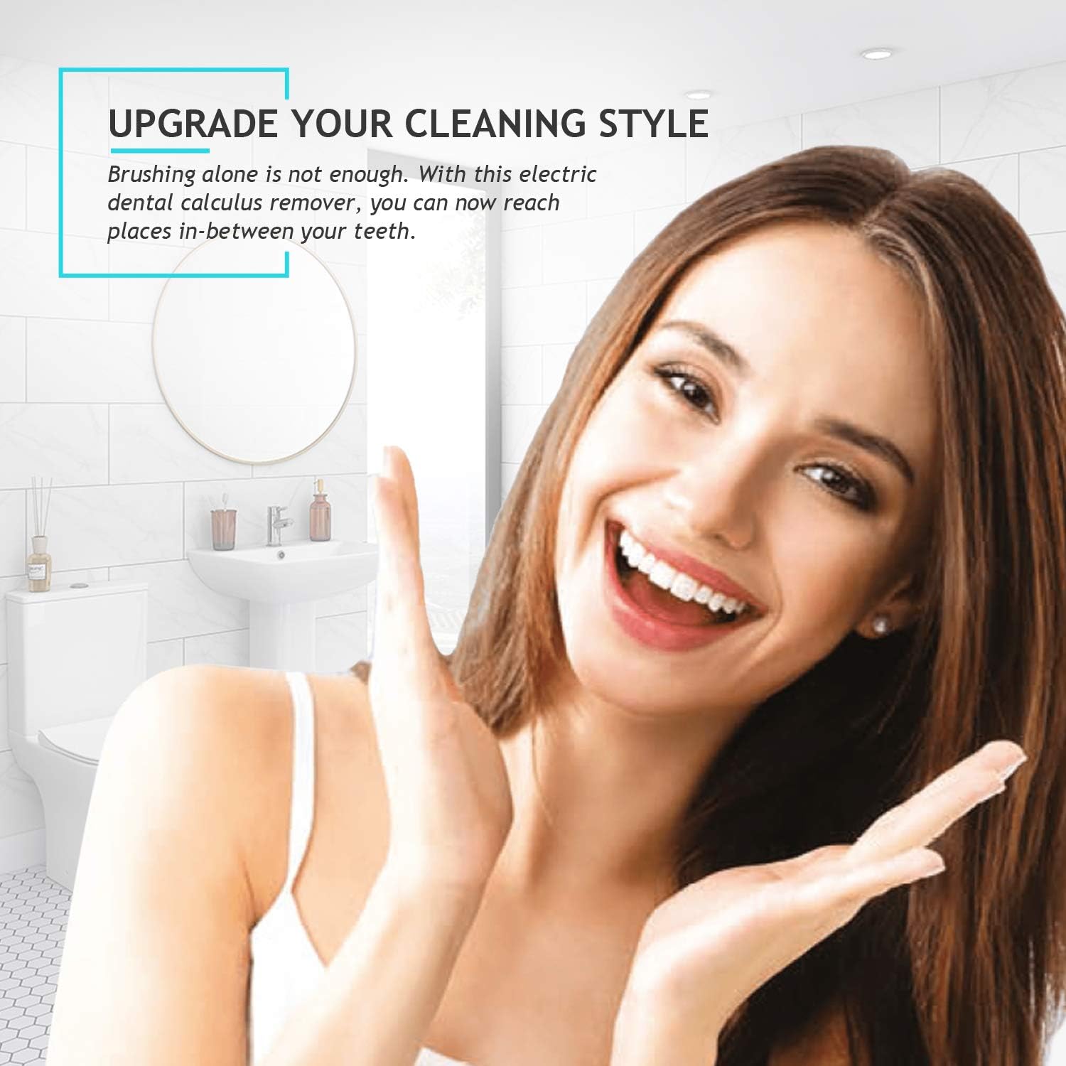 Dental Calculus Remover with USB Charging & Mirror – 5-Speed Tartar & Plaque Cleaner