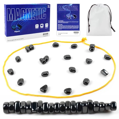 Magnetic Tabletop Game – Interactive Magnetic Stones & Rope Strategy