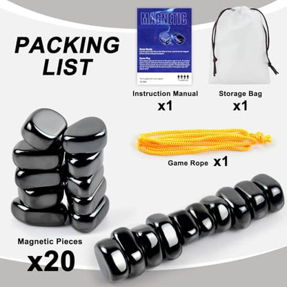 Magnetic Tabletop Game – Interactive Magnetic Stones & Rope Strategy