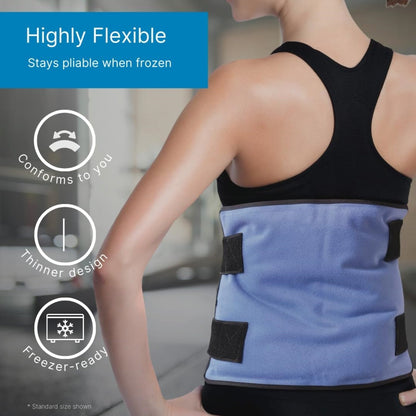 FlexiKold Reusable Gel Ice Pack with Straps – Large Cold Compress for Injuries