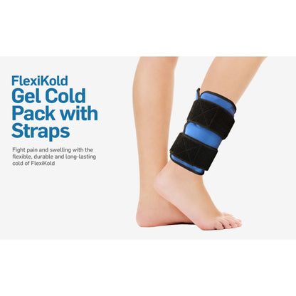 FlexiKold Reusable Gel Ice Pack with Straps – Large Cold Compress for Injuries