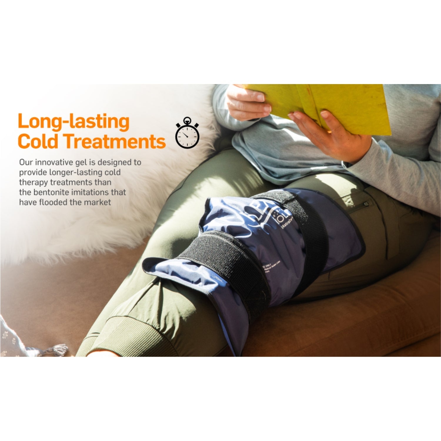 FlexiKold Reusable Gel Ice Pack with Straps – Large Cold Compress for Injuries