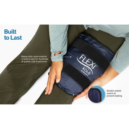 FlexiKold Reusable Gel Ice Pack with Straps – Large Cold Compress for Injuries