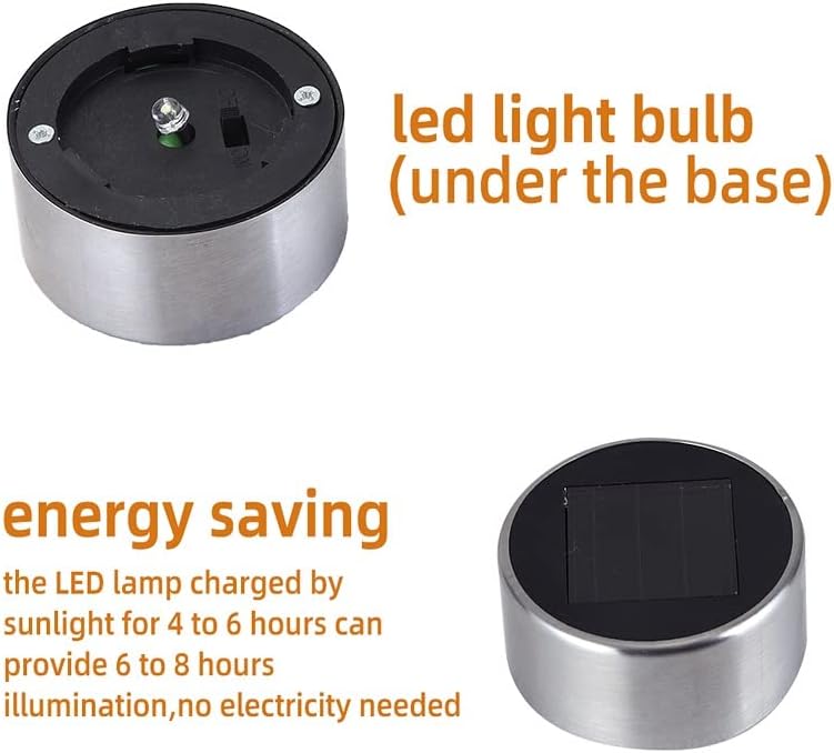 16 Pack - Stainless Steel Solar Pathway Lights – Waterproof LED Garden Stakes