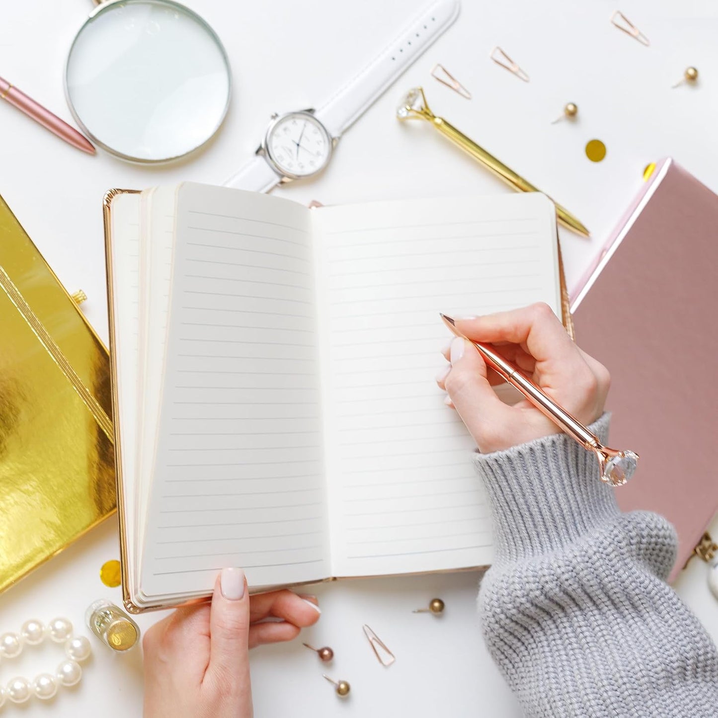 3-Pack Girls Journal Set with Pens – Hardcover Notebooks & Gift Box – 200 Pages Each