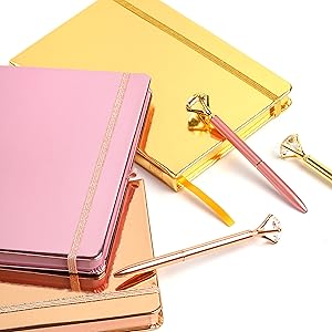 3-Pack Girls Journal Set with Pens – Hardcover Notebooks & Gift Box – 200 Pages Each