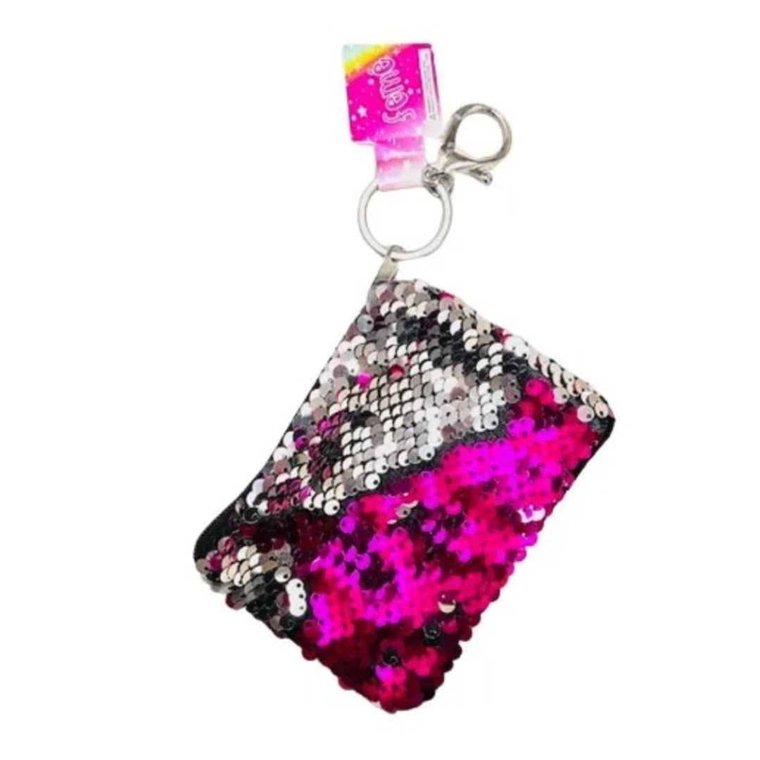 3-Pack Sequin Purse Keychain – Color-Changing Flip Sequins – 4.5 x 3.25”