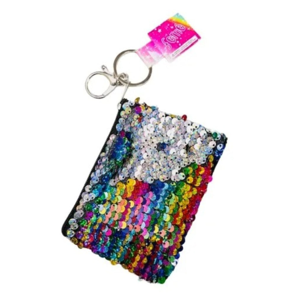 3-Pack Sequin Purse Keychain – Color-Changing Flip Sequins – 4.5 x 3.25”