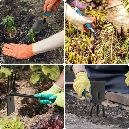 Heavy-Duty Gardening Tools Set – 3-Piece Ergonomic Garden Hand Tool Kit with Non-Slip Handles