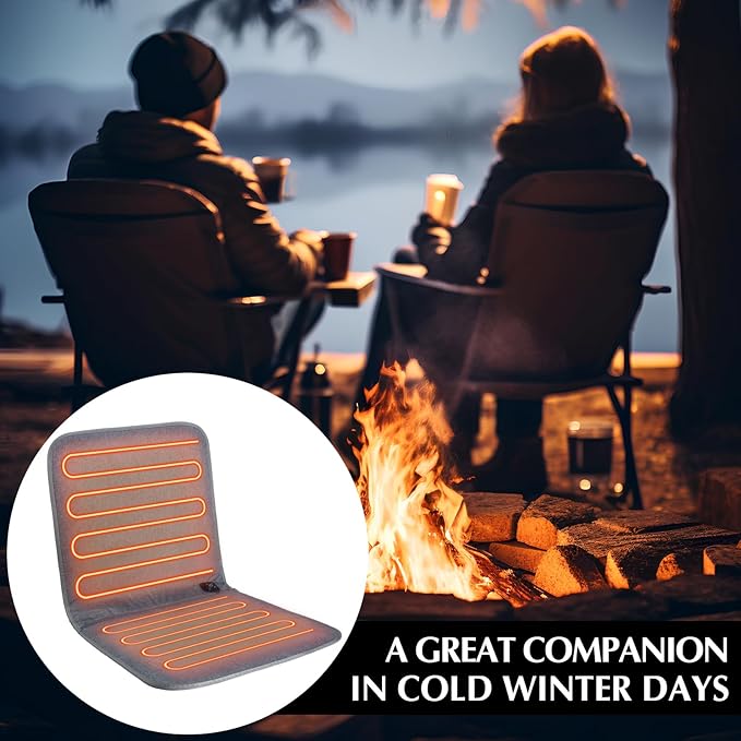 USB Portable Heated Seat Cushion – 3-Level Adjustable Heating – Gray