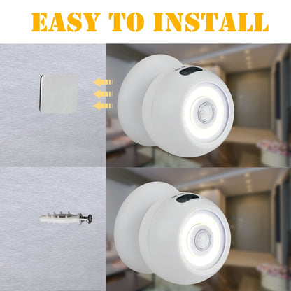 360° Motion Sensor LED Lights – Magnetic & Battery Operated – 2 Pack
