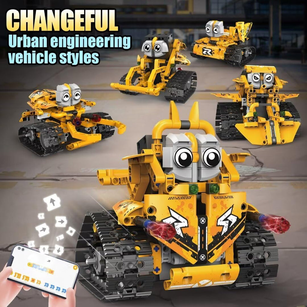 5-in-1 STEM Robot Car Building Kit – 269pcs with Remote & App Control