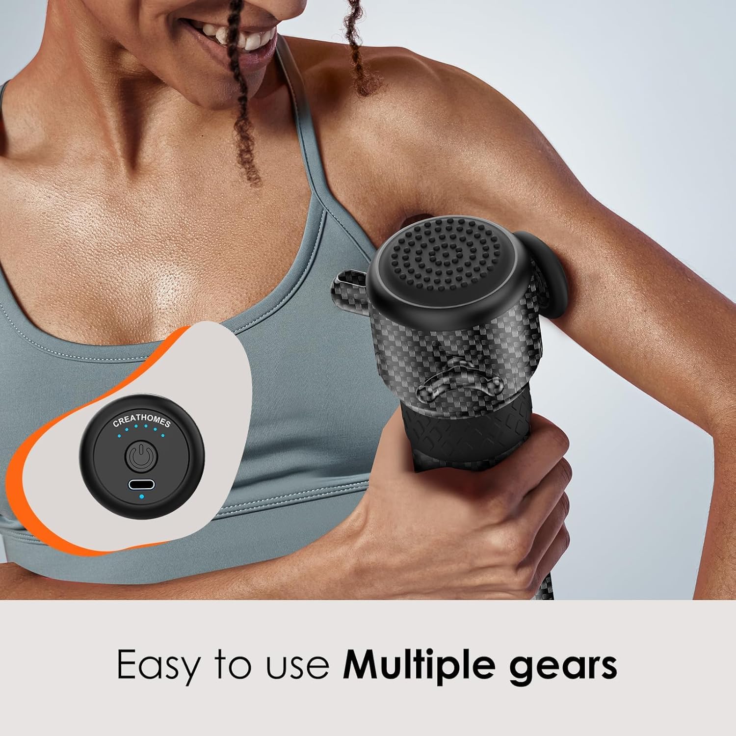 Carbon Fiber Handheld Massage Tapper – Wireless Vibration Therapy Massager