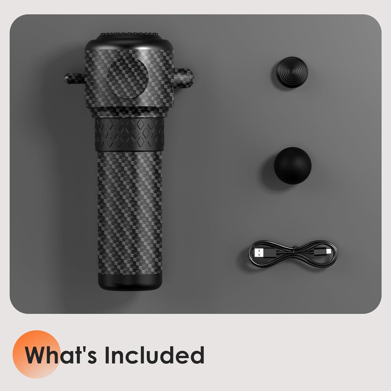 Carbon Fiber Handheld Massage Tapper – Wireless Vibration Therapy Massager