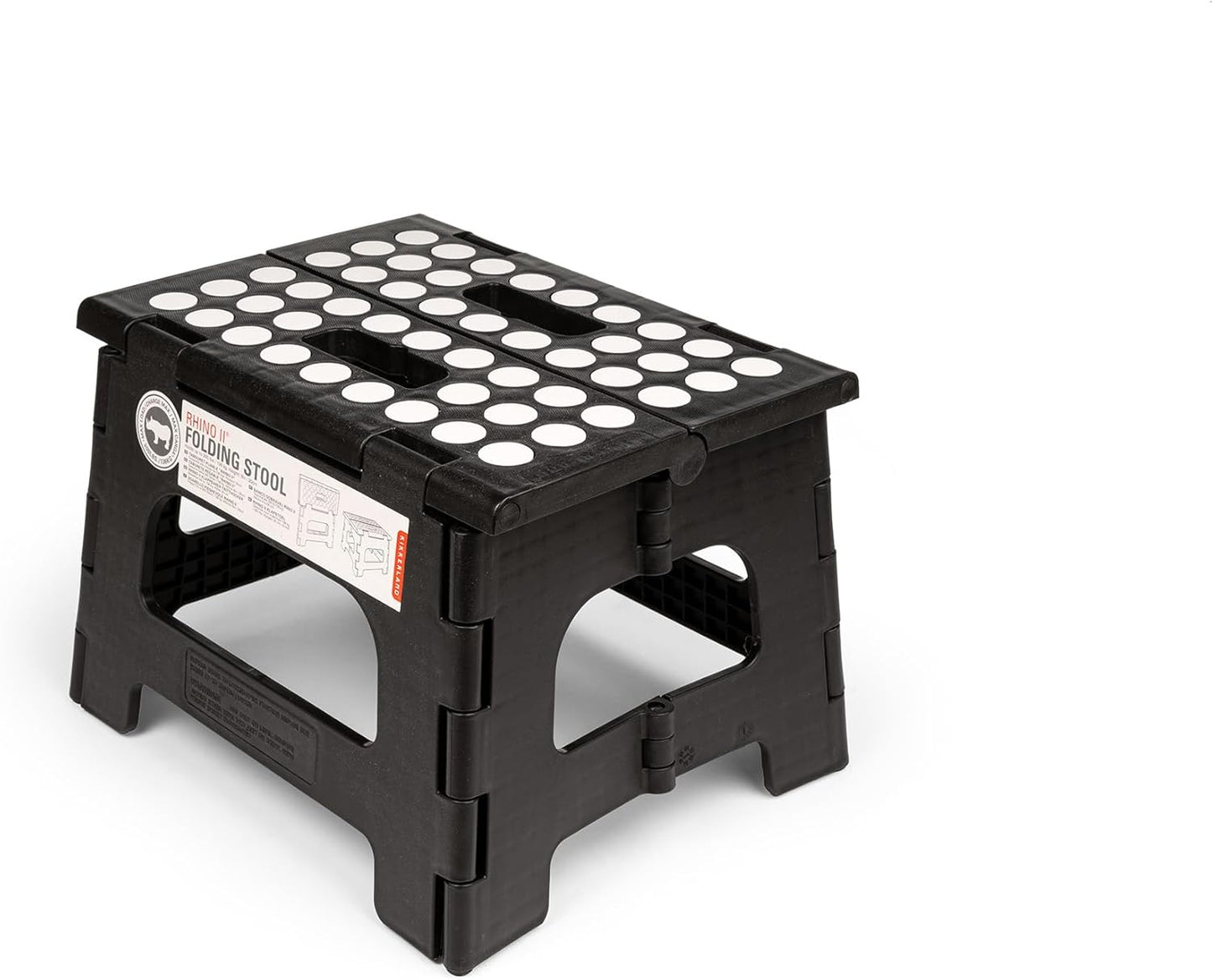 Kikkerland Rhino 8" Foldable Step Stool – 300 lb Capacity