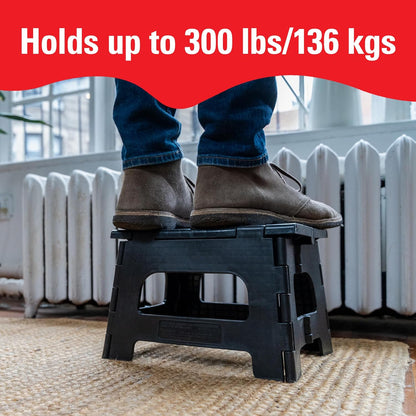 Kikkerland Rhino 8" Foldable Step Stool – 300 lb Capacity