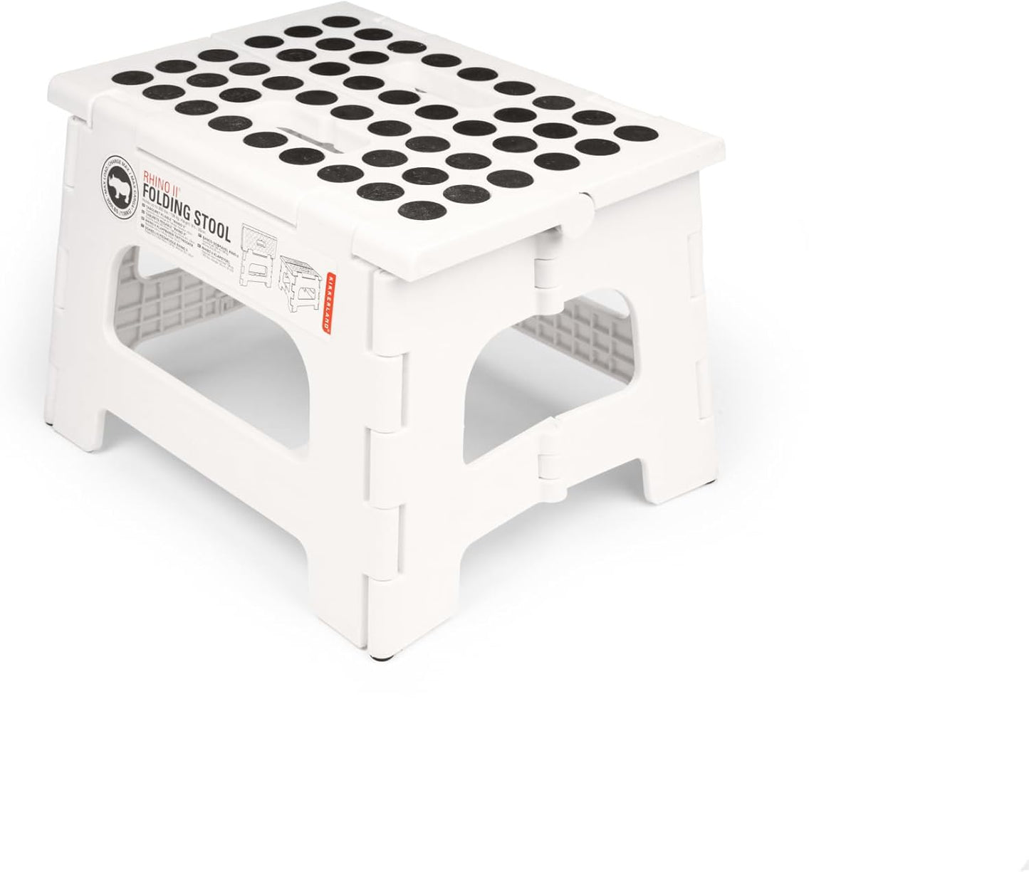Kikkerland Rhino 8" Foldable Step Stool – 300 lb Capacity