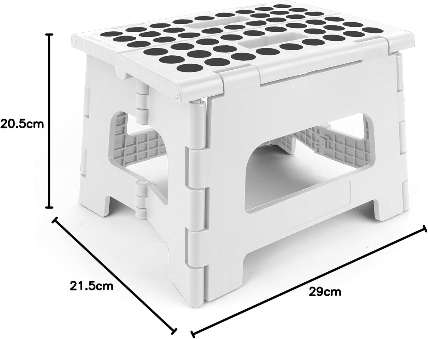 Kikkerland Rhino 8" Foldable Step Stool – 300 lb Capacity