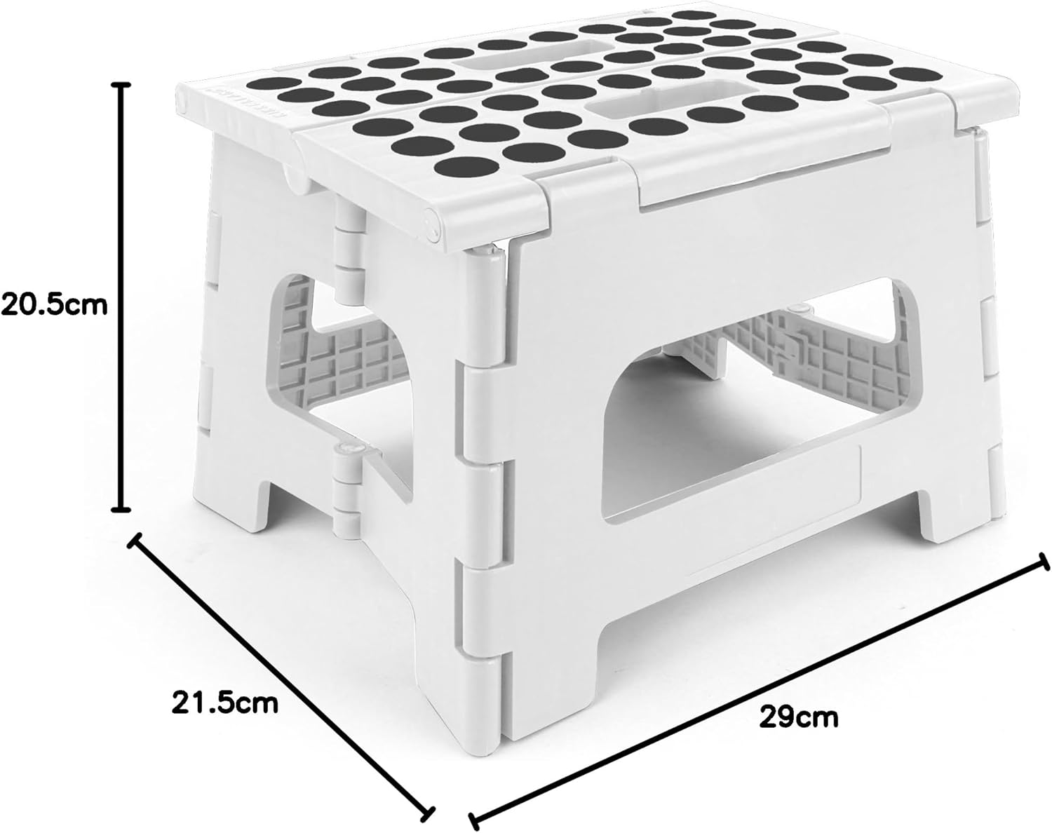 Kikkerland Rhino 8" Foldable Step Stool – 300 lb Capacity