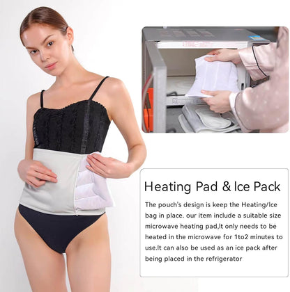 Castor Oil Pack Kit with Heating Pad – Waist & Neck Wrap for Pain Relief