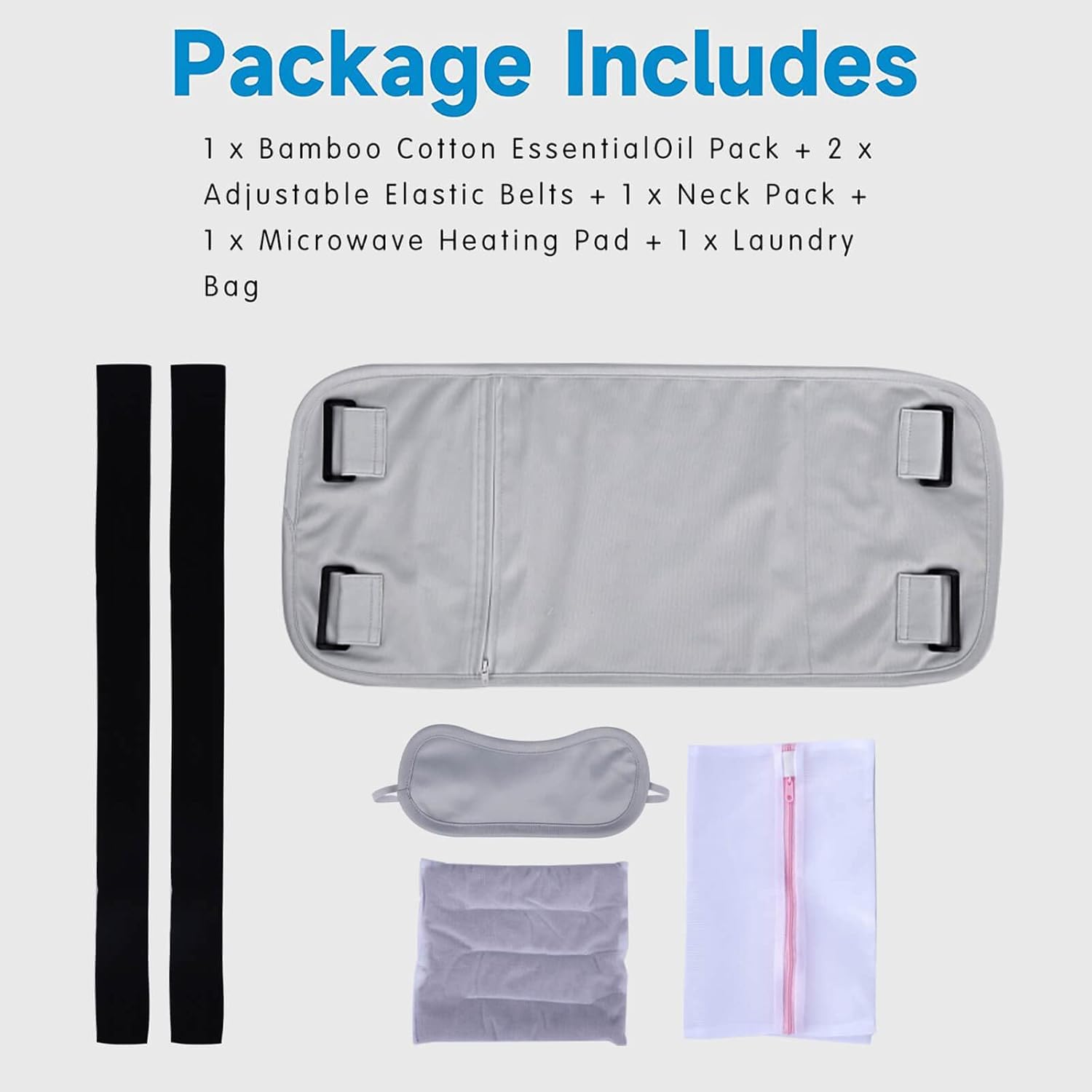 Castor Oil Pack Kit with Heating Pad – Waist & Neck Wrap for Pain Relief