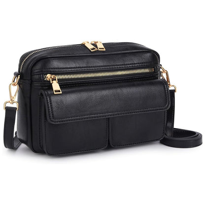 Vegan Leather Crossbody Bag for Women – Small Shoulder Purse with Adjustable Strap