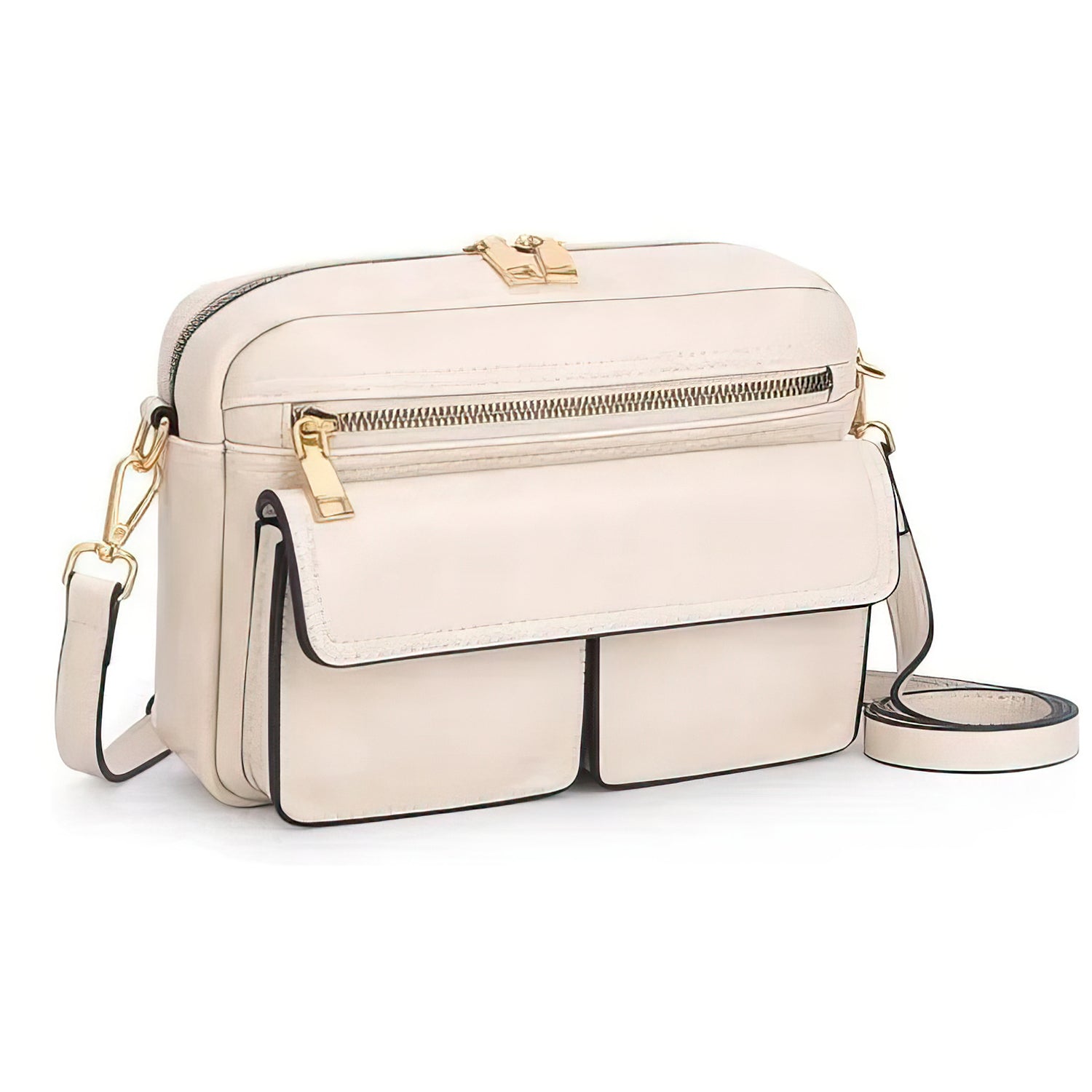 Vegan Leather Crossbody Bag for Women – Small Shoulder Purse with Adjustable Strap