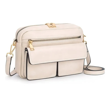 Vegan Leather Crossbody Bag for Women – Small Shoulder Purse with Adjustable Strap