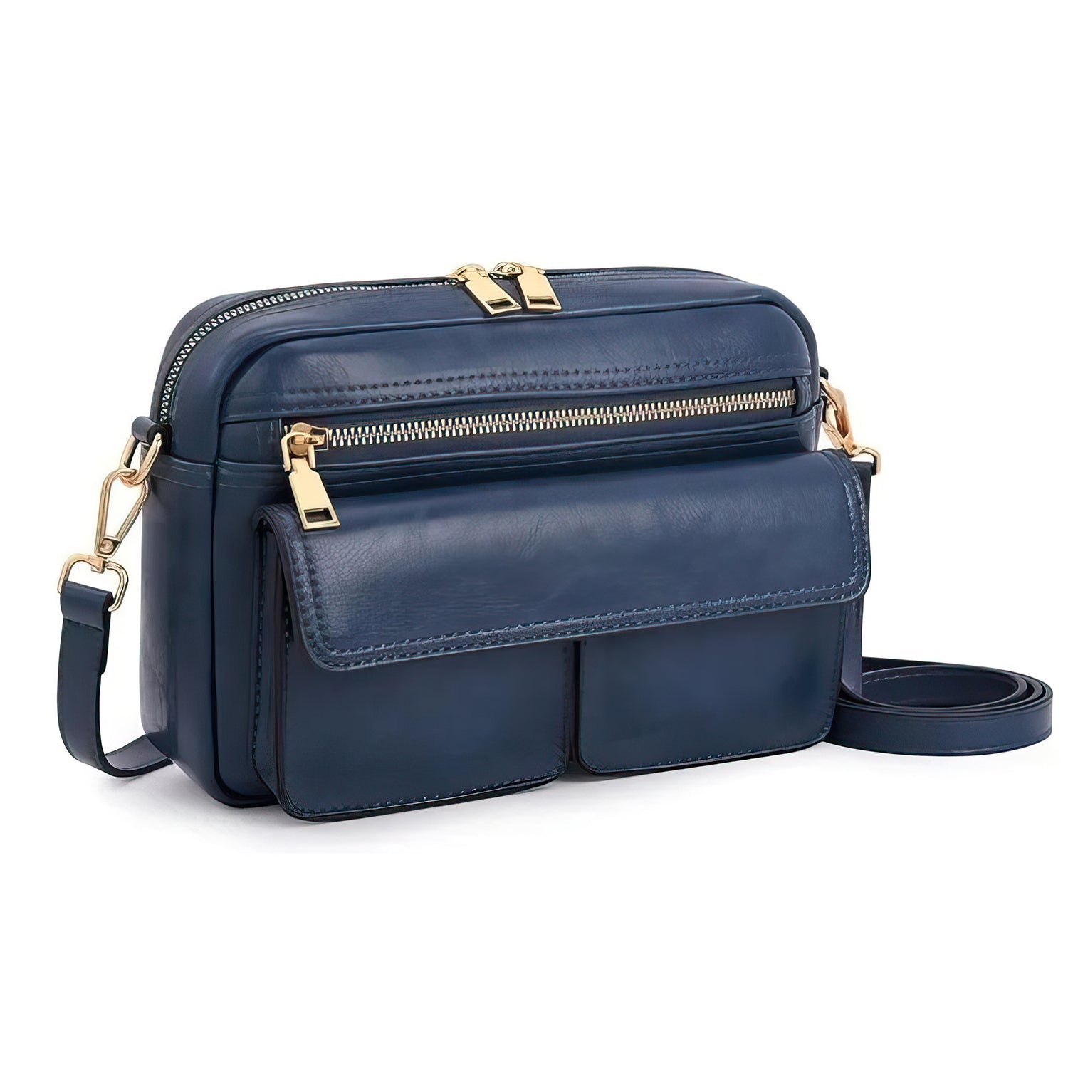 Vegan Leather Crossbody Bag for Women – Small Shoulder Purse with Adjustable Strap