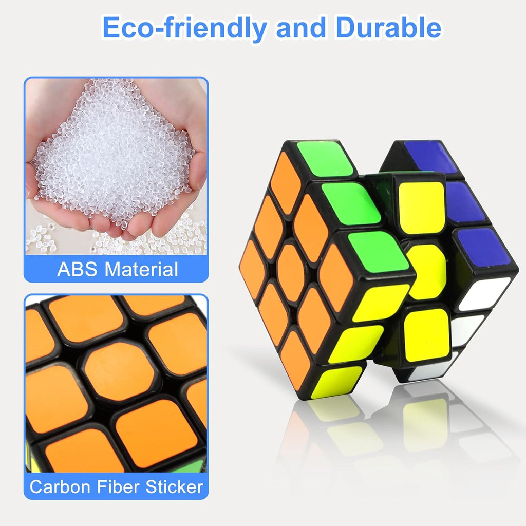 5-in-1 Speed Cube Puzzle Set – 2x2, 3x3, 4x4, Pyramid, Megaminx